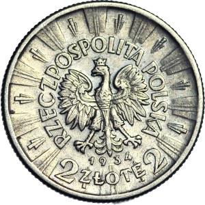 2 gold 1934, Pilsudski