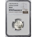 2 złote 1936, Żaglowiec, menniczy, WYŚMIENITY, skrętka