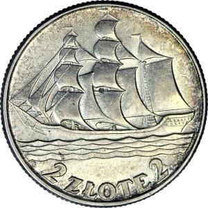 2 Gold 1936, Sailing ship, minted