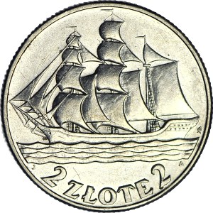 2 Gold 1936, Sailing ship, circular