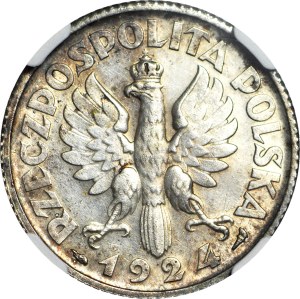 1 gold 1924, Harvester, horn and torch (Paris)