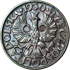 5 groszy 1930, rzadki rocznik, mennicze