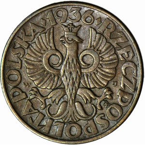 5 groszy 1936, rzadkie, mennicze