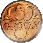 5 groszy 1938, kolor RD, mennicze