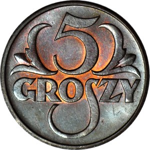 5 pennies 1938, minted