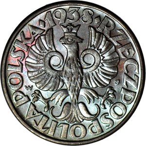 5 pennies 1938, minted