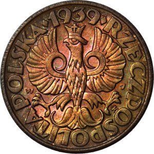 5 pennies 1939, mint, magnificent