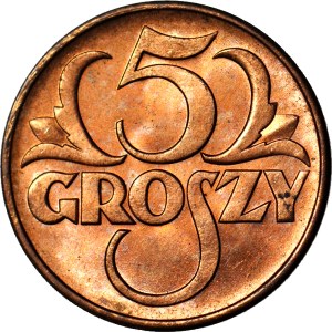 5 pennies 1939, mint red