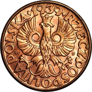 5 pennies 1939, mint red
