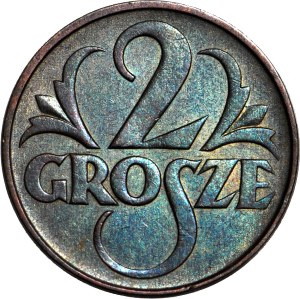 2 pennies 1923 brass, minted