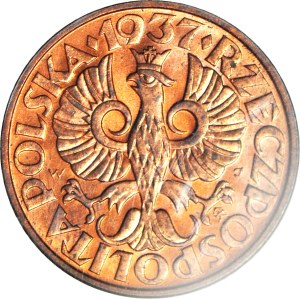 2 pennies 1937, mint, color RB