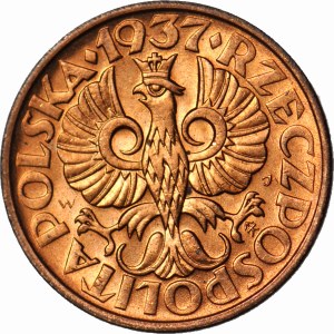 2 pennies 1937, mint red