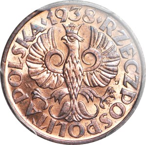 2 pennies 1938, mint, color RB