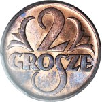 2 grosze 1938, menniczy, kolor RB