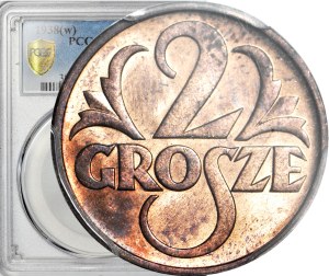 2 pennies 1938, mint, color RB