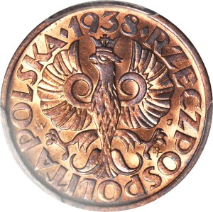 2 pennies 1938, mint, color RB
