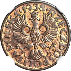 2 pennies 1938, mint, BN color