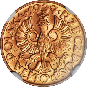 2 pennies 1939, mint, color RD