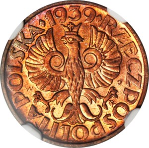 2 pennies 1939, mint, RB color