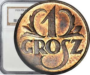1 penny 1925, mint, color RB