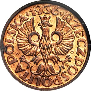 1 penny 1936, mint, color RB