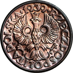 1 1939 penny, mint red