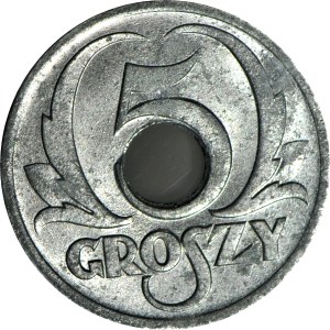 5 pennies 1939, Occupation, mint, light shade
