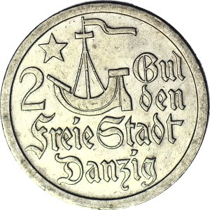 Free City of Danzig, 2 guilders 1923, beautiful