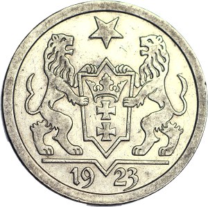 Free City of Danzig, 2 guilders 1923, beautiful