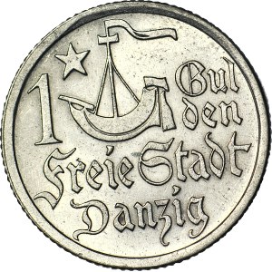 Wolne Miasto Gdańsk, 1 gulden 1923, menniczy