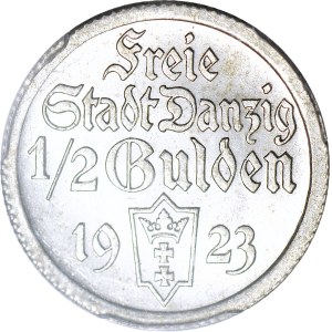 Wolne Miasto Gdańsk, 1/2 guldena 1923, mennicze