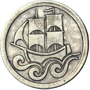 Wolne Miasto Gdańsk, 1/2 guldena 1927, rzadkie, mennicze