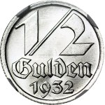 Wolne Miasto Gdańsk, 1/2 guldena 1932, wspaniałe