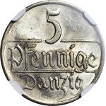 Wolne Miasto Gdańsk, 5 fenigów 1923, mennicze