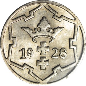 Free City of Danzig, 5 fenig 1928, rare vintage, minted