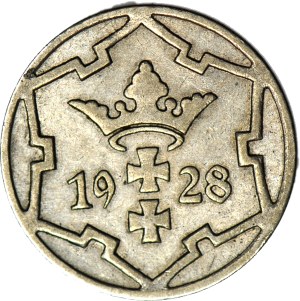 Free City of Danzig, 5 fenig 1928, rare vintage