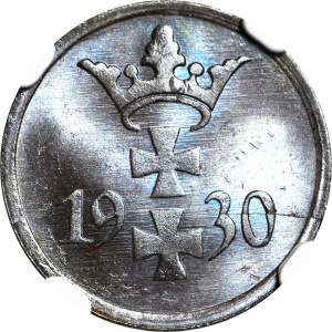 Free City of Gdansk, 1 fenig 1930, mint, color BN