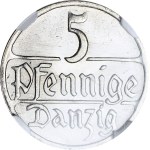 Wolne Miasto Gdańsk, 5 fenigów 1923, mennicze