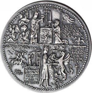 Medal, Royal Series - Korski, Leszek the Black, silver plated bronze