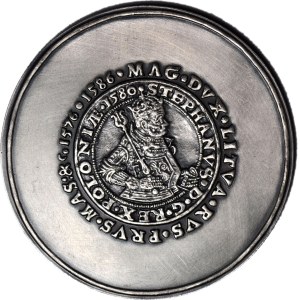 Medal, Seria Królewska - Korski, Stefan Batory, brąz srebrzony