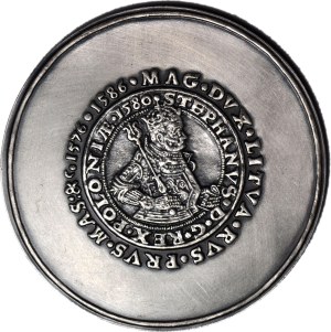 Medal, Royal Series - Korski, Stefan Batory, silver plated bronze