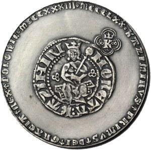 Medal, Royal Series - Korski, Casimir the Great silver plated bronze