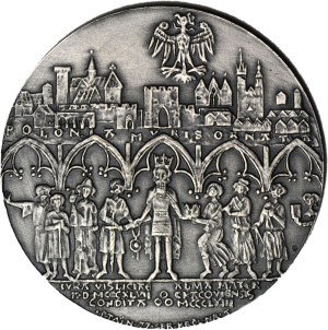 Medal, Royal Series - Korski, Casimir the Great silver plated bronze
