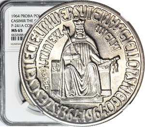 10 gold 1964 Casimir the Great, PRÓBA, intaglio inscription PRÓBA