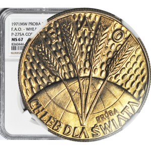 PRÓBA, 10 złotych 1971, FAO, mennicze