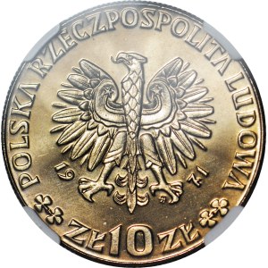PRÓBA, 10 złotych 1971, FAO, mennicze