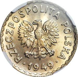 1 gold 1949 MN, intaglio inscription PRÓBA, circulation?, c.a.