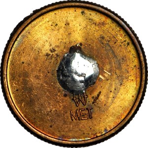 RR-, 1 gold 1989 one-sided reverse print in brass reverse from original stamps