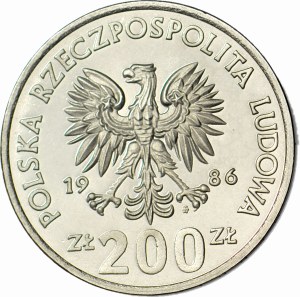 200 gold 1986, SAMPLE, nickel, Wladyslaw Lokietek