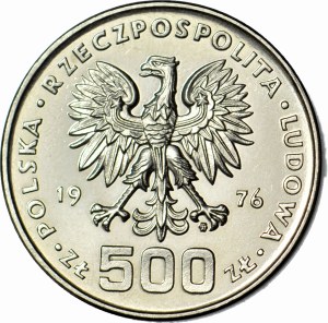 500 Gold 1976, Thaddeus Kosciuszko, opposite, SAMPLE, NIKIEL